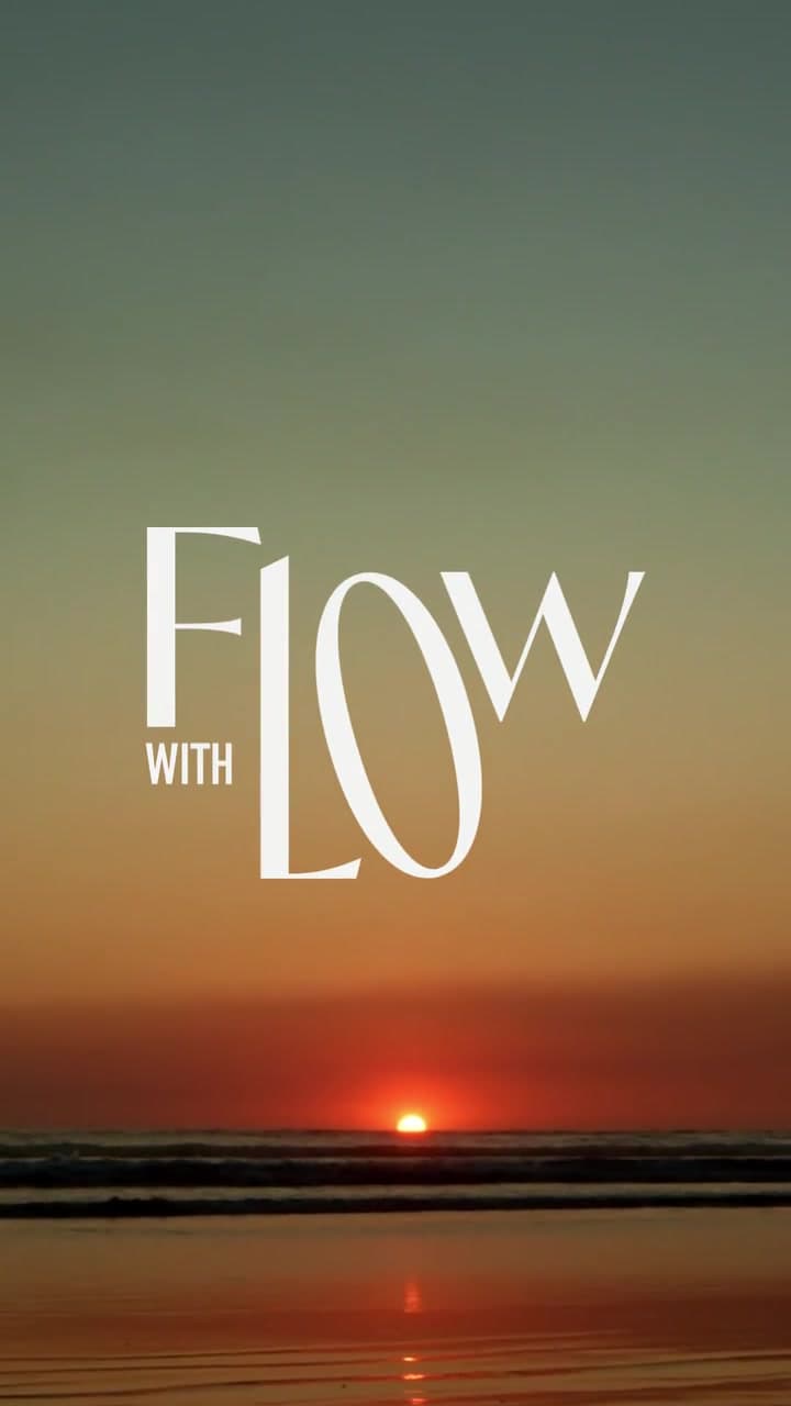 Flow with Lo brand reveal moving from the primary logo through custom symbols and movement imagery
