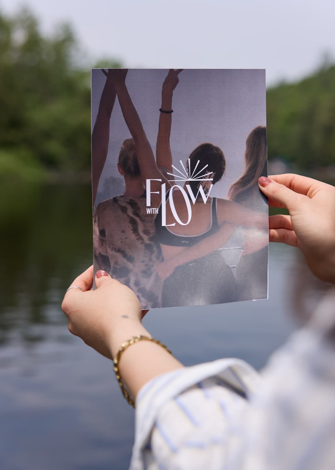 Printed Flow with Lo brand presentation held outdoors