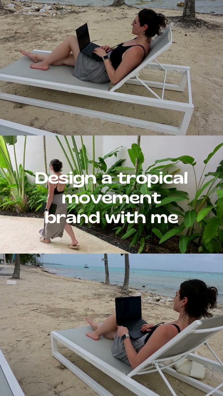 Design a tropical movement brand with me process reel for Tide And Wave