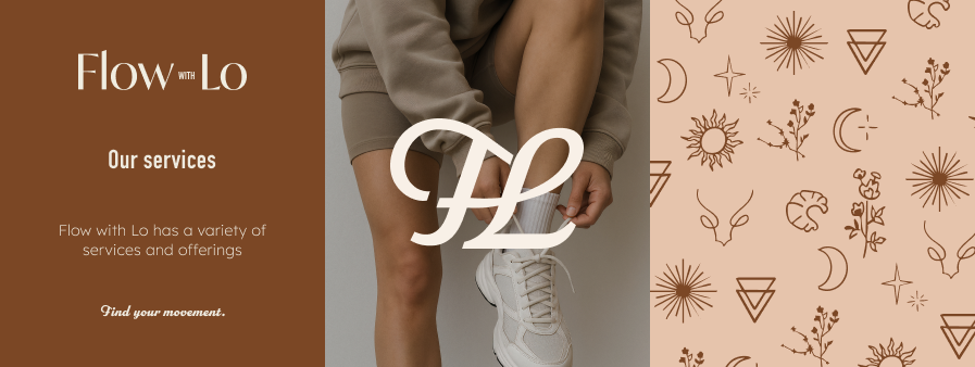 wellness brand identity system showing colors, typography, and hand-drawn elements for a scalable Pilates brand
