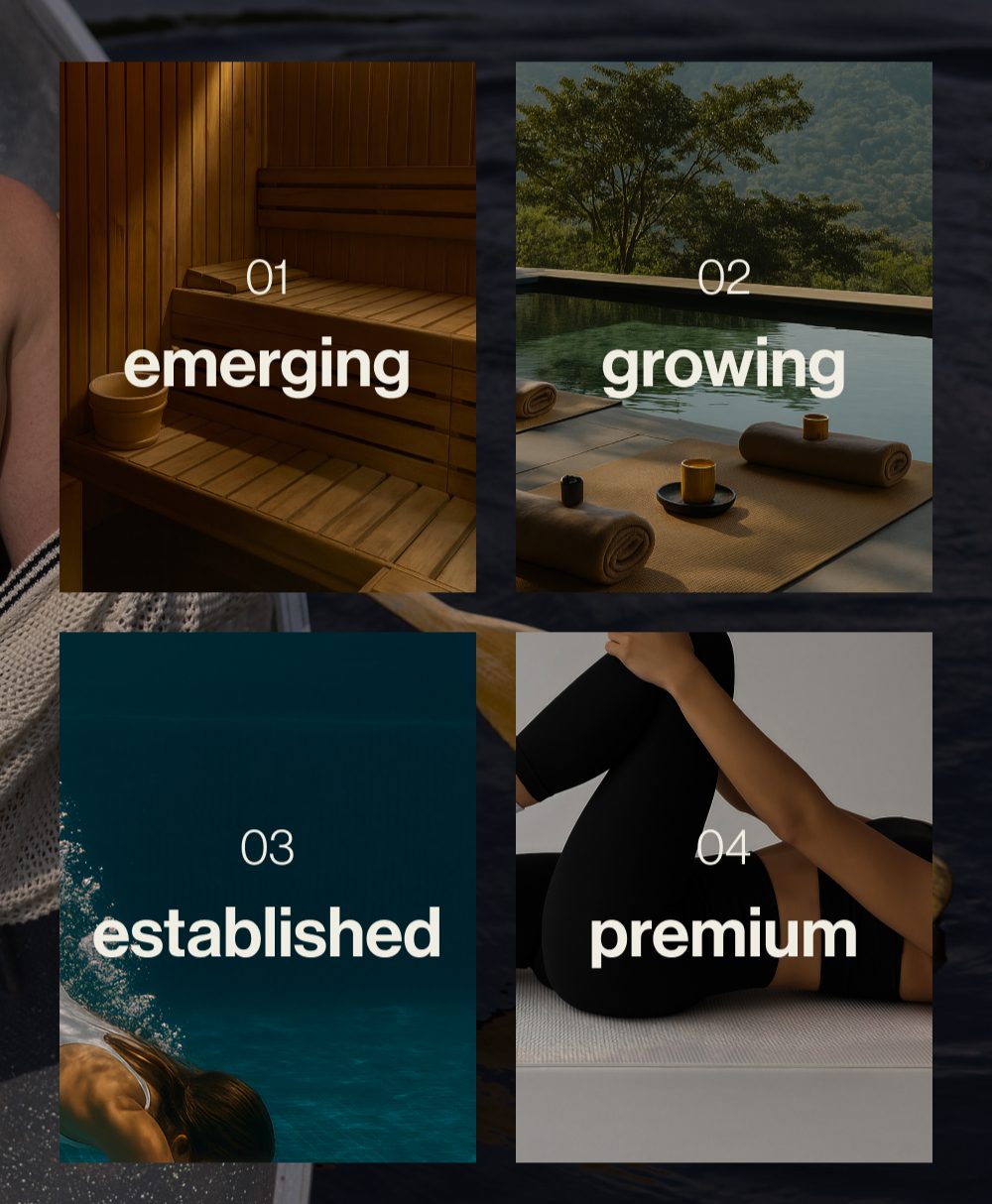 Wellness business website branding on Wix with cohesive typography, colours, and professional layout